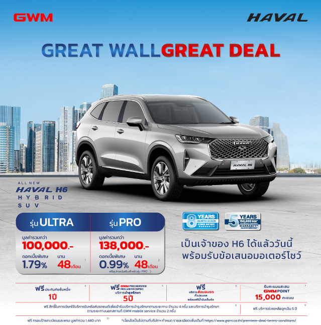 แคมเปญ Haval H6 Great Wall Great Deal